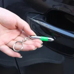 Anti-static metal keychain - built-in LED