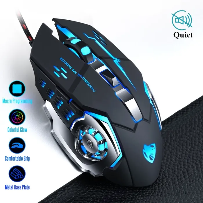8D 3200DPI - Adjustable - wired optical gaming mouse - LED - USB