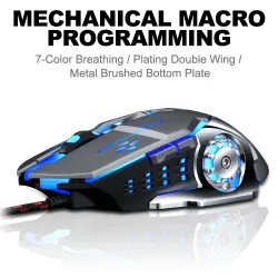 Mouse8D 3200DPI - Ajustable - ratón de juego óptico cable - LED - USB