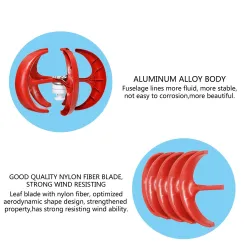 5000W AC 12V-24V - wind turbine generator - lantern - 5 blades motor - vertical axi - kit