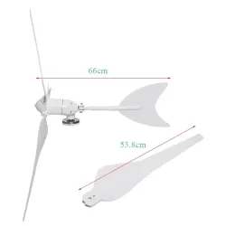 400W 12V-24V - 3 blad - horisontell - vindturbingenerator