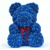 Urso rosa - urso feito de rosas infinitas com diamantes - 25 cm - 35 cm