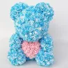 Rose bear - bear made from infinity roses with a heart - 25cm - 35cm