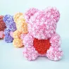 Orso Rosa - orso fatto da rose infinite con cuore - 25cm - 35cm