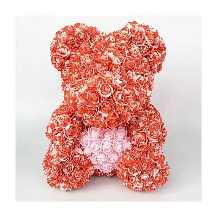 Rose bear - bear made from infinity roses with heart - 25cm - 35cmValentijnsdag