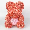 Ours rose - ours fait de roses infinies avec un coeur - 25cm - 35cm