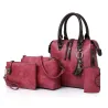 Elegante borsa in pelle - set 4 pezzi