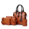 Elegante borsa in pelle - set 4 pezzi