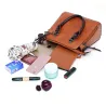 Elegante borsa in pelle - set 4 pezzi