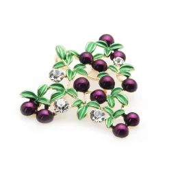 BrochesArándano púrpura - broche de cristal