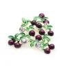 Purple cranberry - crystal brooch