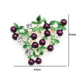 Purple cranberry - crystal brooch