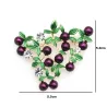 Purple cranberry - crystal brooch