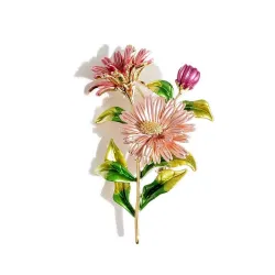Crystal Daisy - una spilla elegante