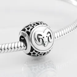 Pulsera925 plata esterlina - 12 constelación zodiaco - cuentas para pulsera
