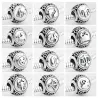 925 argento sterling - 12 costellazione zodiacale - perle per bracciale