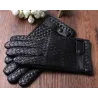 Gants hiver chauds en cuir véritable
