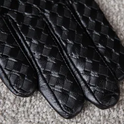 Gants hiver chauds en cuir véritable