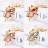 Crystal angel with wings - keyring