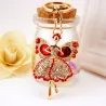 Crystal angel with wings - keyring