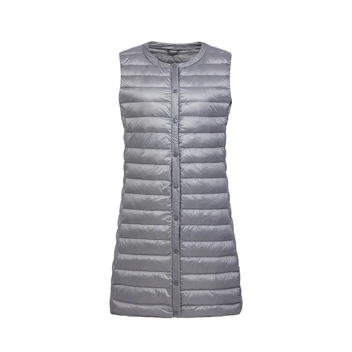 Fall - winter ultralight long down vestJackets