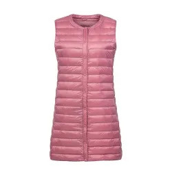Fall - winter ultralight long down vestJackets