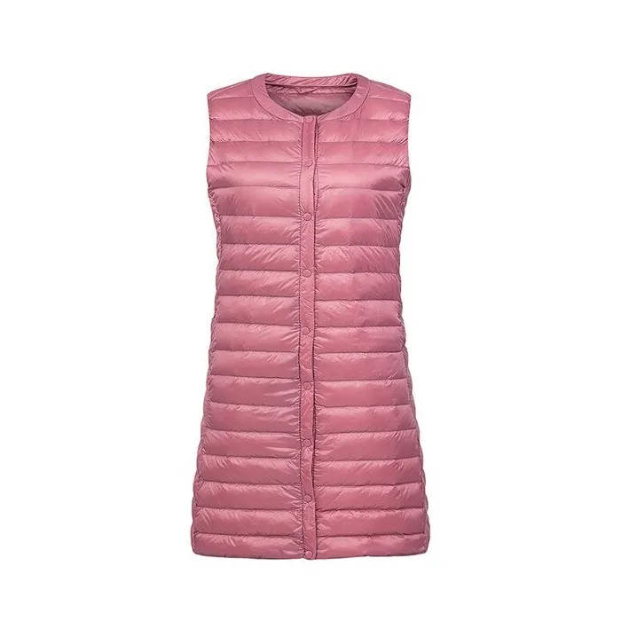 Fall - winter ultralight long down vestJackets