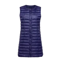 Fall - winter ultralight long down vestJackets