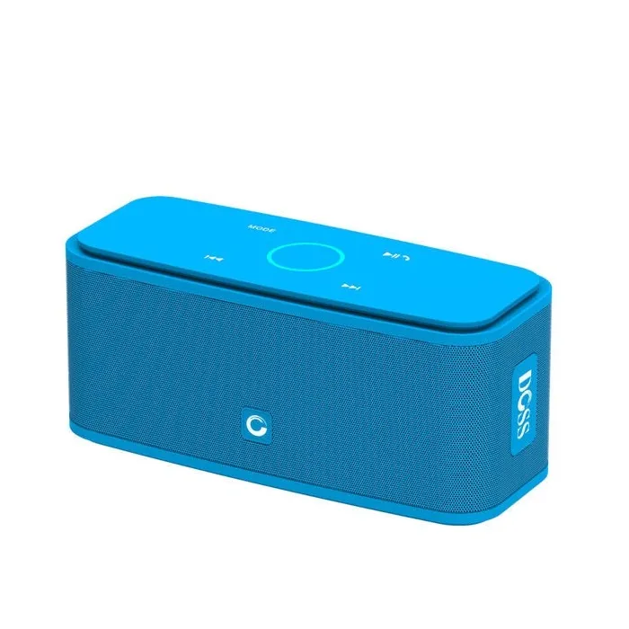 DOSS SoundBox - 2 * 6W - Bluetooth-luidspreker - aanraakbediening - draadloos - stereogeluid - bas - ingebouwde microfoonBlue...