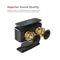 DOSS SoundBox - 2*6W - Altoparlante Bluetooth - touch control - wireless - audio stereo - basso - microfono incorporato