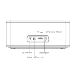 DOSS SoundBox - 2 * 6W - Bluetooth-luidspreker - aanraakbediening - draadloos - stereogeluid - bas - ingebouwde microfoonBlue...