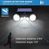 30 LED - dual head solar lamp - spotlight - PIR motion sensor - adjustable angle light - waterproofSolar lighting