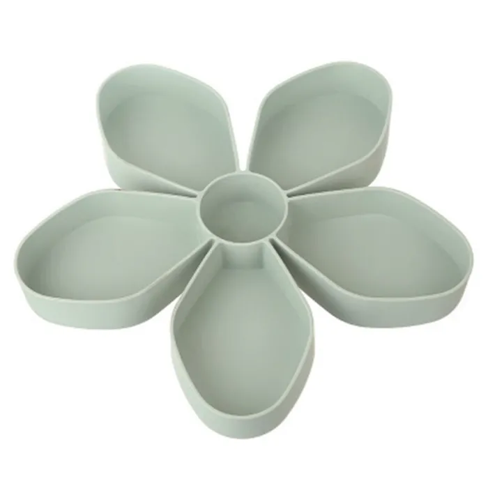 Petalformad snack box tray - roterande - matlagring