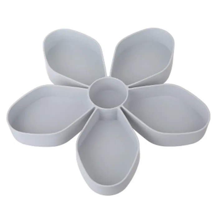 Petalformad snack box tray - roterande - matlagring