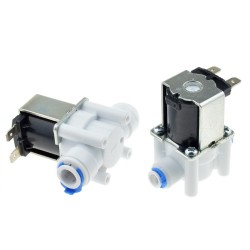 Plastic solenoid valve - 1/4"-3/8" hose pipe - quick connection RO water reverse osmosis system