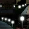 JardínLámpara de jardín solar LED de acero inoxidable - bastón impermeable
