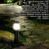 JardínLámpara de jardín solar LED de acero inoxidable - bastón impermeable