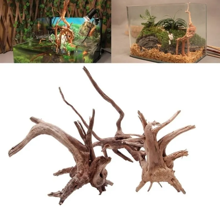 Natural tree trunk driftwood - aquarium & fish tank plant - wooden decoration