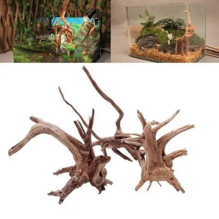 Bois d'arbre naturel - aquarium & usine de réservoir de poisson - décoration en bois