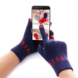 Knitted varma handskar med pekskärmsfunktion