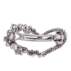 Fleur en forme de coeur cristal - épingle à cheveux