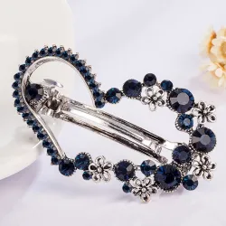 Pinzas de cabelloFlor de forma de corazón de cristal - horquilla