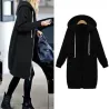 Casual oversized takki - pitkä huima hikipaita zipperillä - plus size
