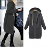 Casual oversized takki - pitkä huima hikipaita zipperillä - plus size