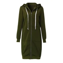 Casual oversized takki - pitkä huima hikipaita zipperillä - plus size