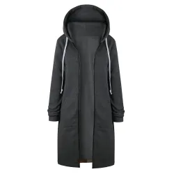 Casual oversized takki - pitkä huima hikipaita zipperillä - plus size