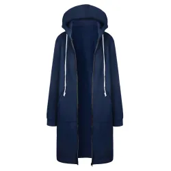 Casual oversized takki - pitkä huima hikipaita zipperillä - plus size