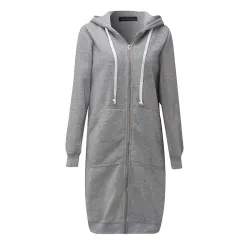 Casual oversized takki - pitkä huima hikipaita zipperillä - plus size