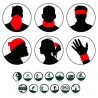 Sciarpa teschio moto - maschera facciale - balaclava