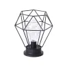 Lanterna de ferro forjado vintage - luz noturna - lâmpada de mesa LED
